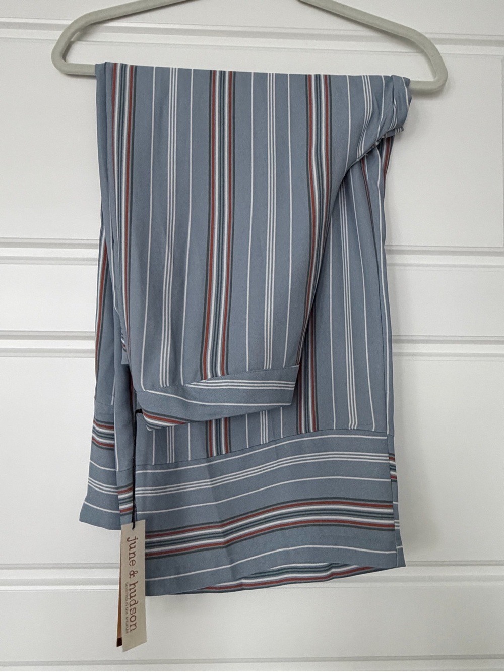 june & hudson Blue Striped Wide-Leg Pants